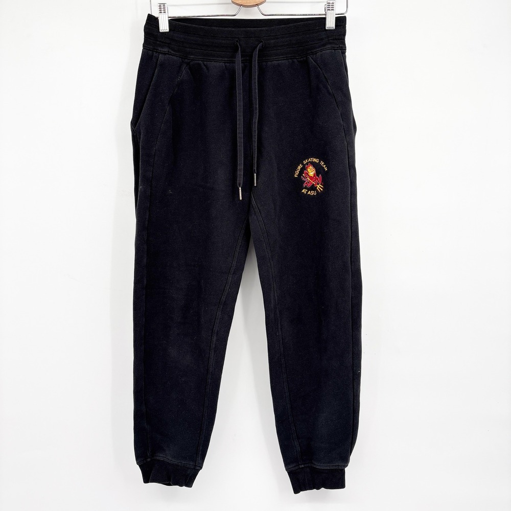 Lululemon Women Black ASU Figure Skating Team Scuba Fleece Jogger Pants Size 6